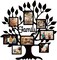 26x27 Inch Family Tree Picture Frame Collage Wall Decor, Rustic Family Tree Wall Decor for Home, Farmhouse Photo Collage Frame for Wall, Photo Frames Multiple Pictures Perfect for Modern Farmhouse Decor (Black)